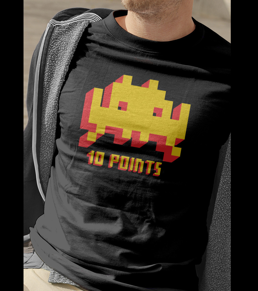 Space Invaders 10 Points Classic Arcade T-Shirt