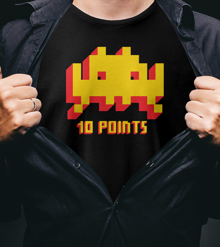 Space Invaders 10 Points Classic Arcade T-Shirt