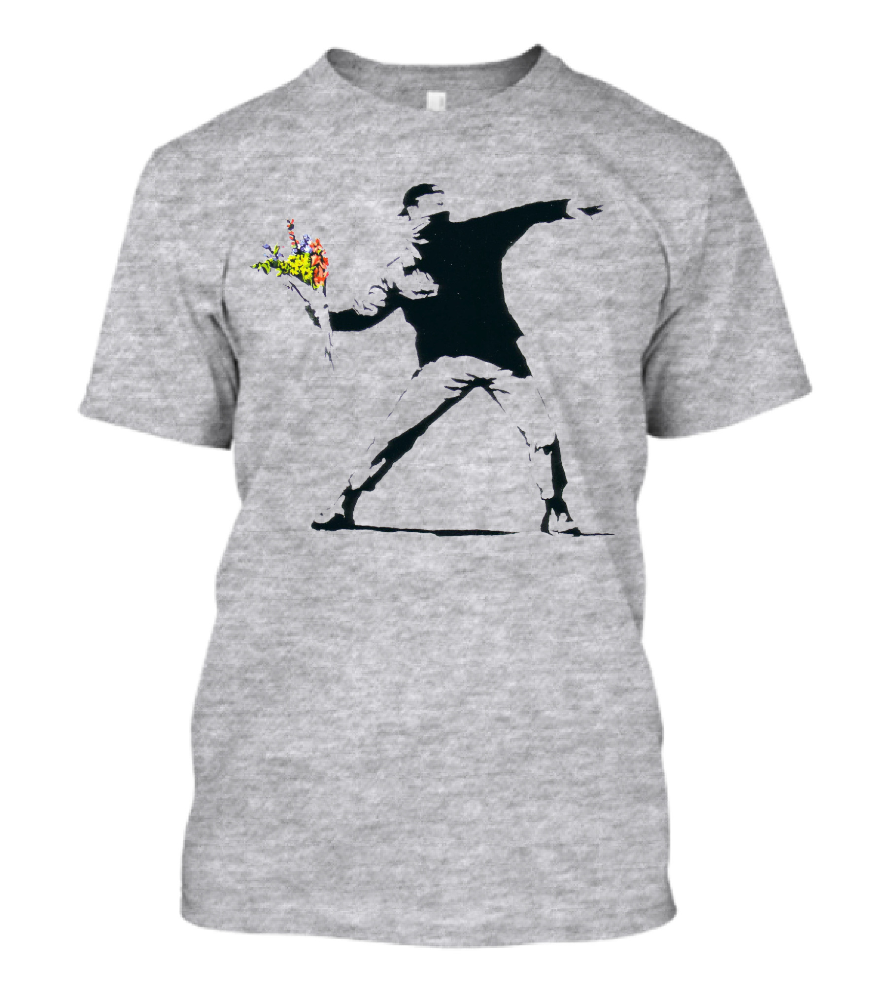 Banksy Flower Thrower Stencil T-Shirt
