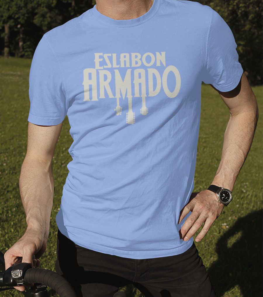 Eslabon Armado Guitar Typography T-Shirt