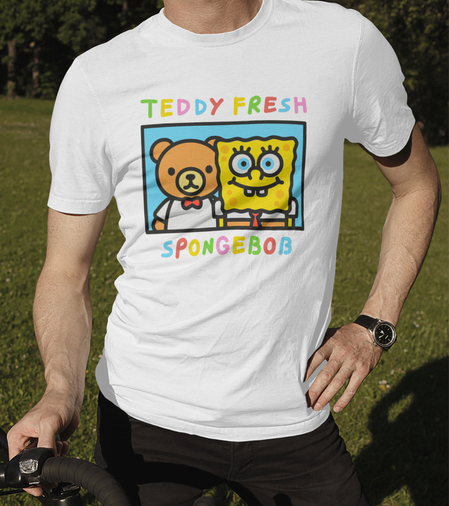 Teddy Fresh SpongeBob Bear Cartoon Collaboration T-Shirt