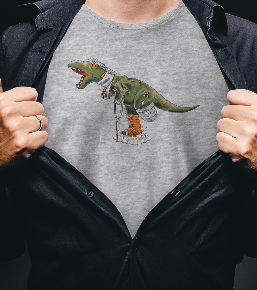 How Ridiculous Merch Injured Rexy Navy T-Shirt