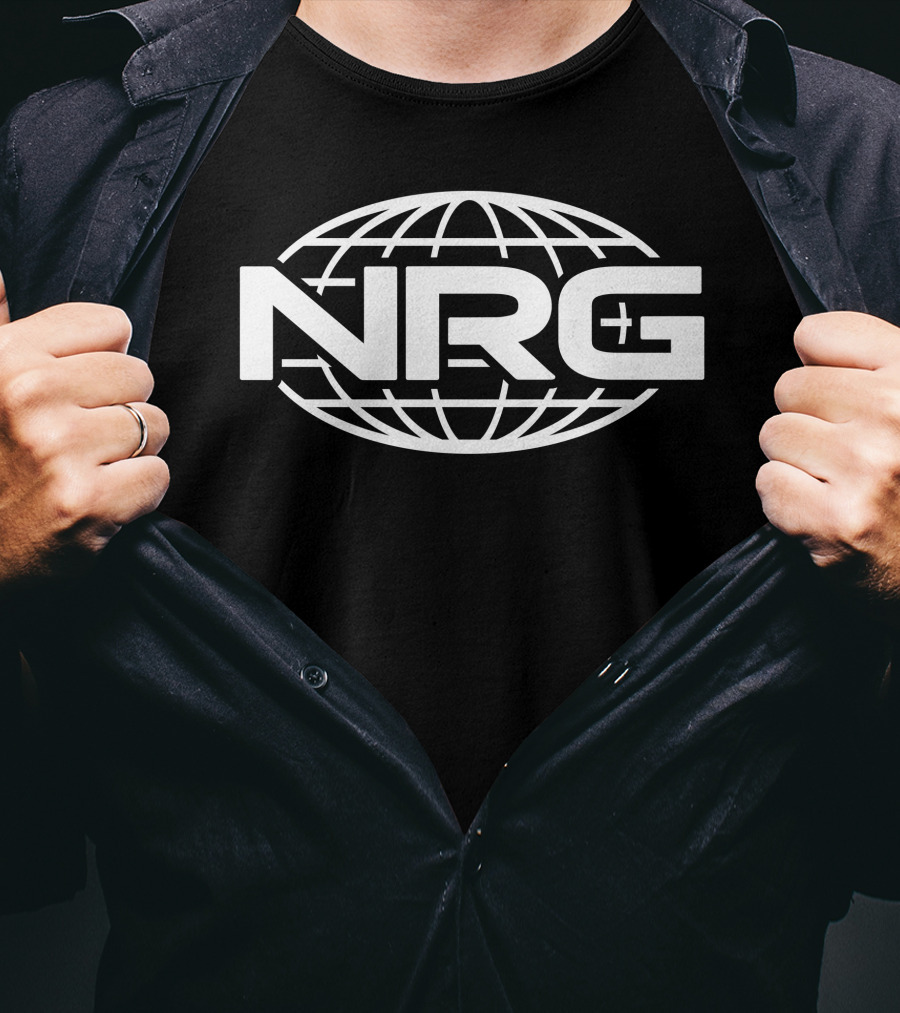 NRG Global Energy Logo Design With Grid Sphere T-Shirt