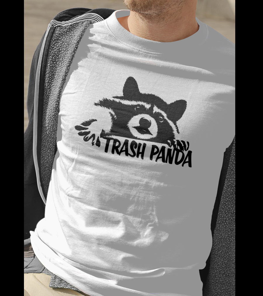 Trash Panda Raccoon Peeking Out T-Shirt