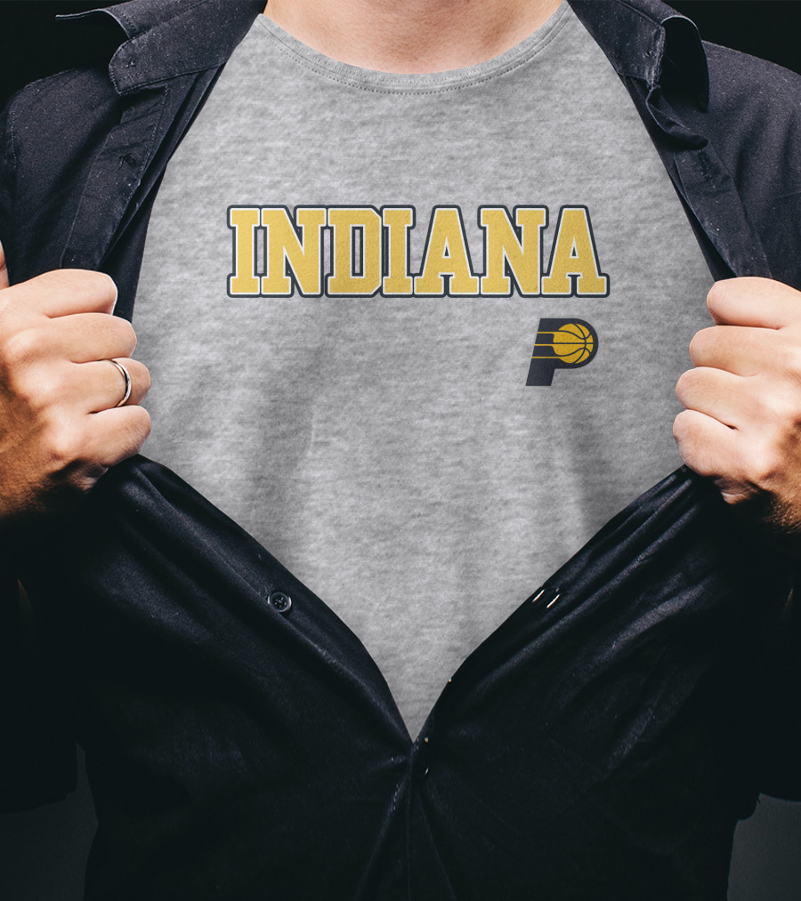 Indiana Pacers P Logo Basketball Team T-Shirt