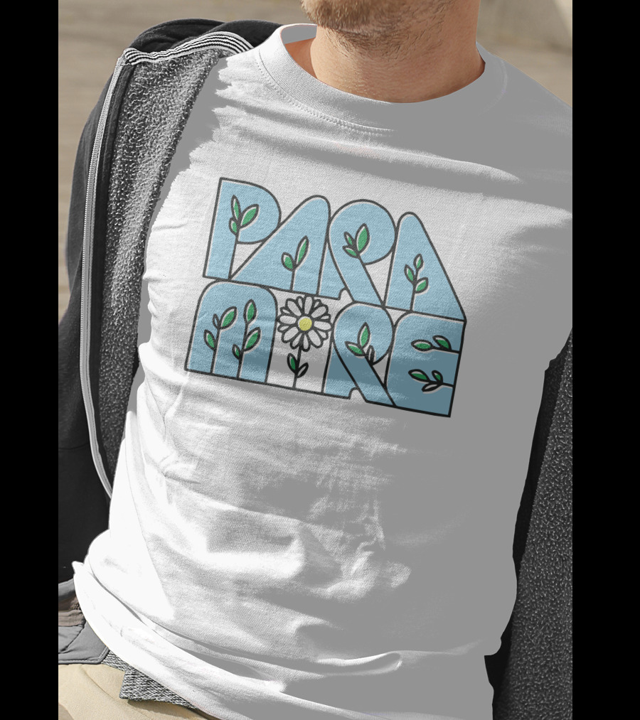 Paramore Flower Leaf Blue Text T-Shirt