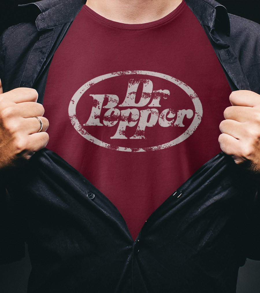 Dr Pepper Distressed Vintage Oval T-Shirt