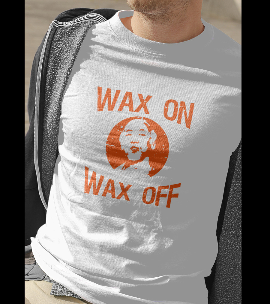 Cobra Kai Karate Kid Wax On Wax Off Mr. Miyagi Circle T-Shirt