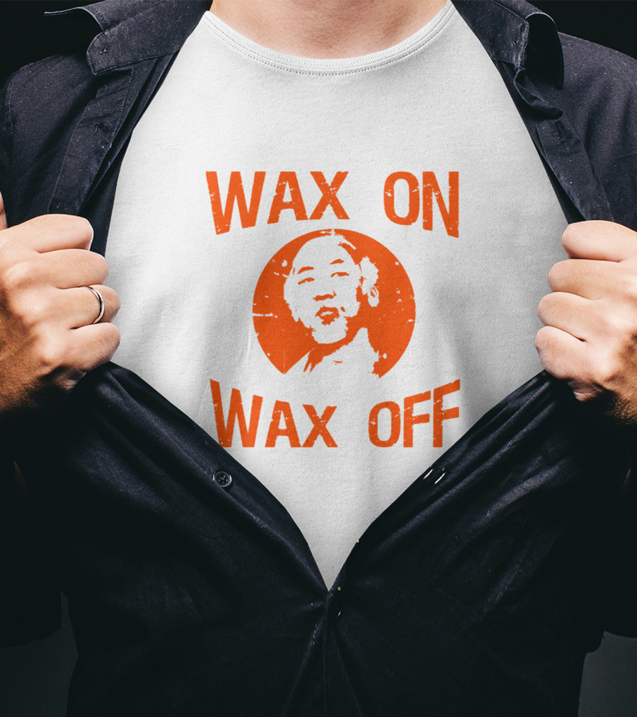 Cobra Kai Karate Kid Wax On Wax Off Mr. Miyagi Circle T-Shirt