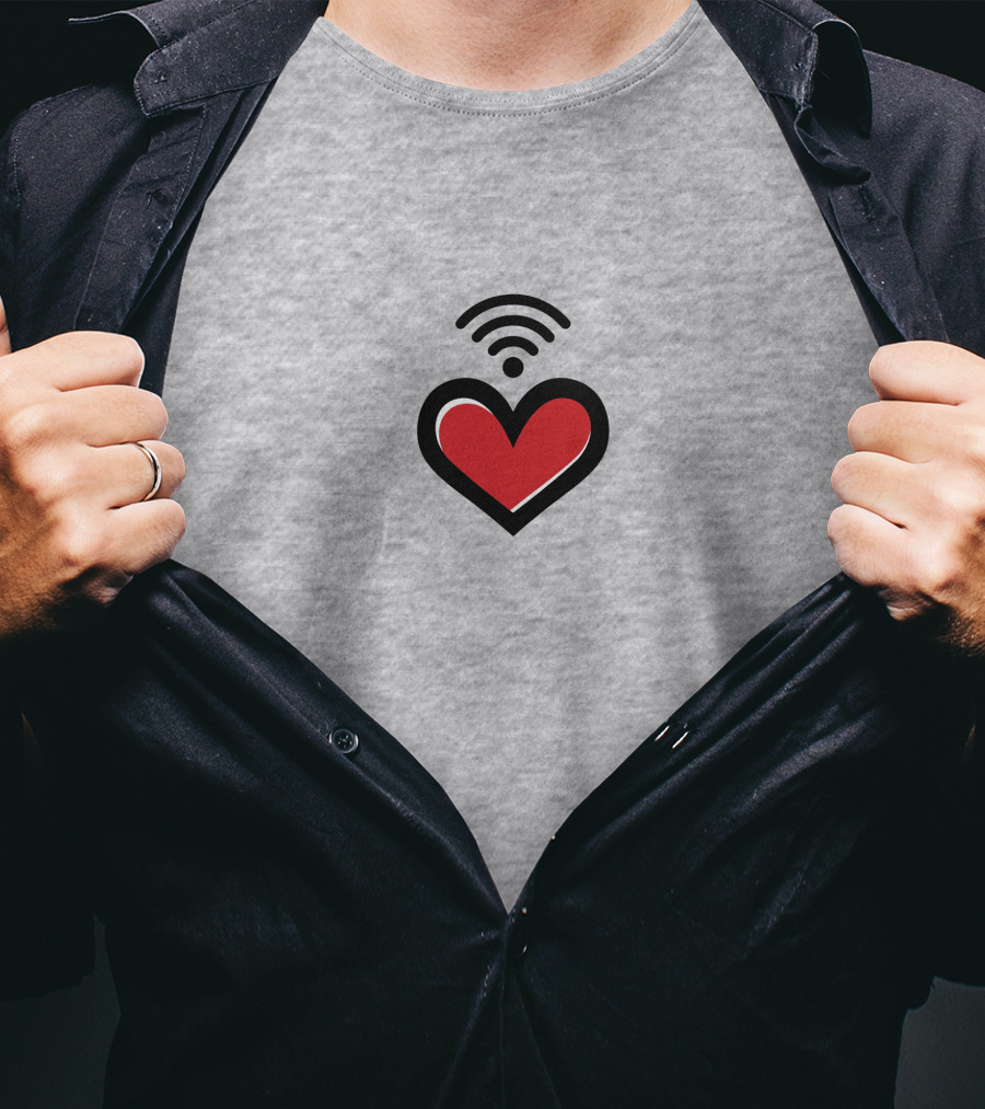 Straykids Seungmin Love Red Heart With Wifi Signal T-Shirt