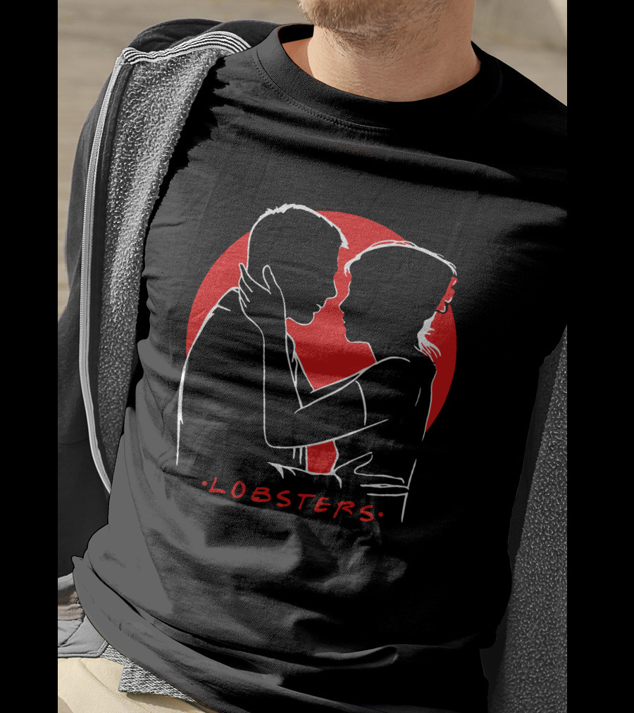 Friends Merch Collection Lobsters Silhouette Red Circle T-Shirt
