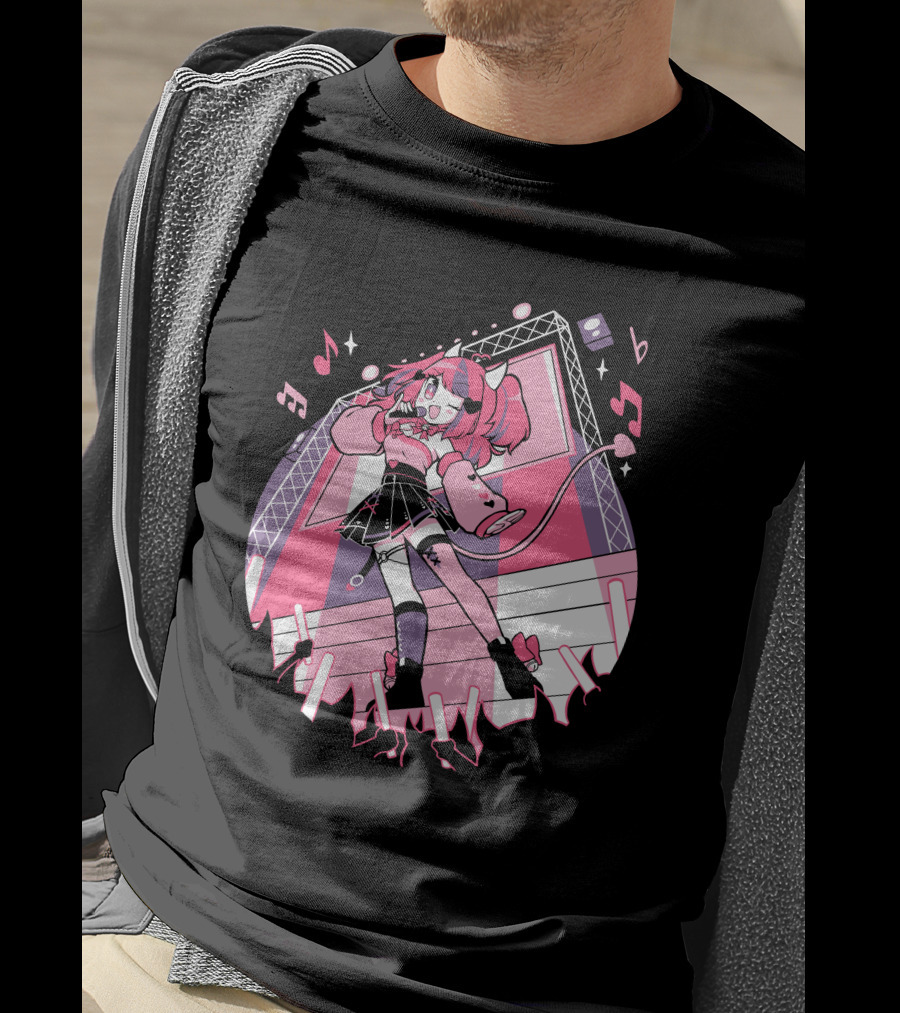 VShojo Merch Ironmouse Idol Performance Stage Anime Aesthetic T-Shirt