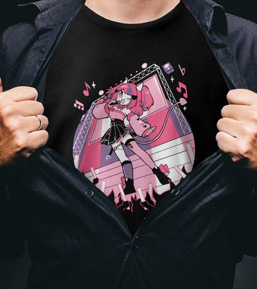 VShojo Merch Ironmouse Idol Performance Stage Anime Aesthetic T-Shirt