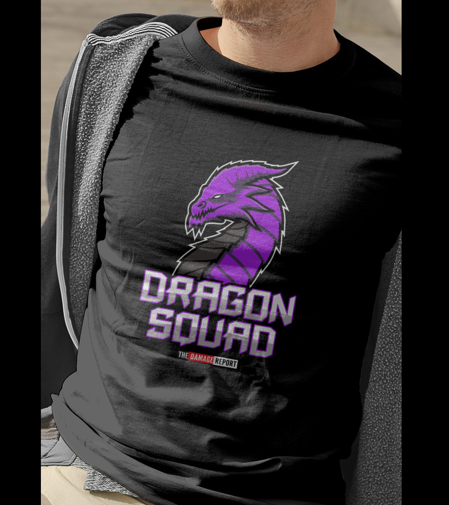 Purple Dragon Squad The Damage Report Purple Dragon Daddy Merch T-Shirt