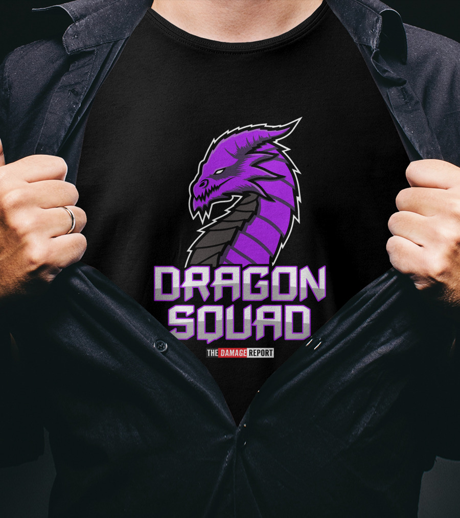 Purple Dragon Squad The Damage Report Purple Dragon Daddy Merch T-Shirt