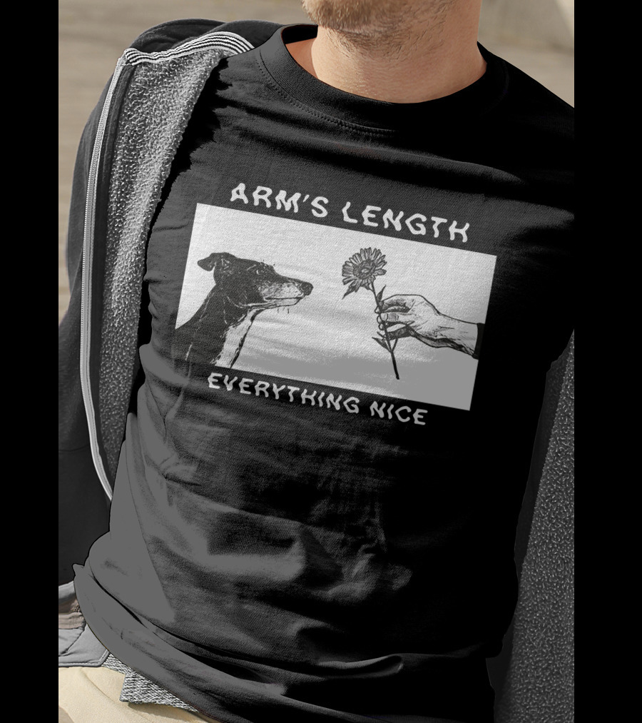 ARM'S LENGTH EVERYTHING NICE Dog And Flower T-Shirt