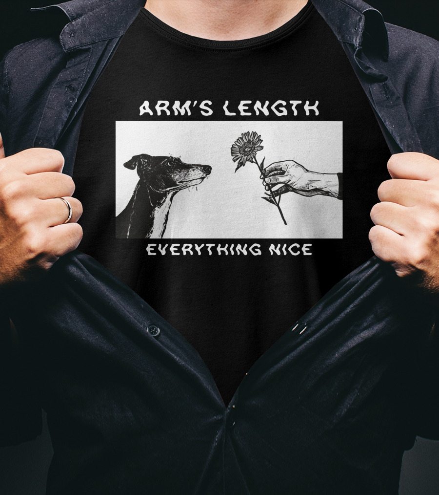 ARM'S LENGTH EVERYTHING NICE Dog And Flower T-Shirt