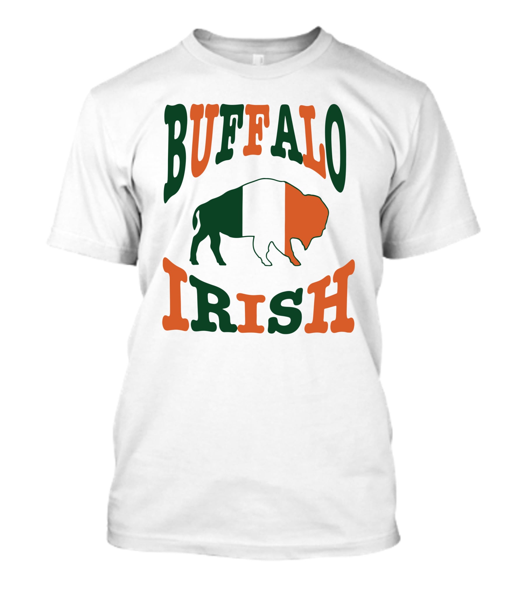 Buffalo Irish St. Patrick's Day Green White Orange Flag T-Shirt