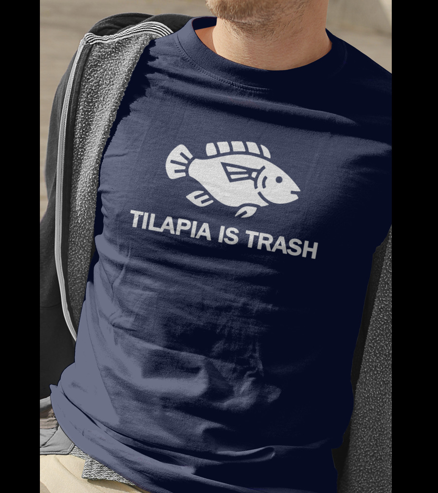 Soulp Merch Tilapia Is Trash Graphic Fish T-Shirt