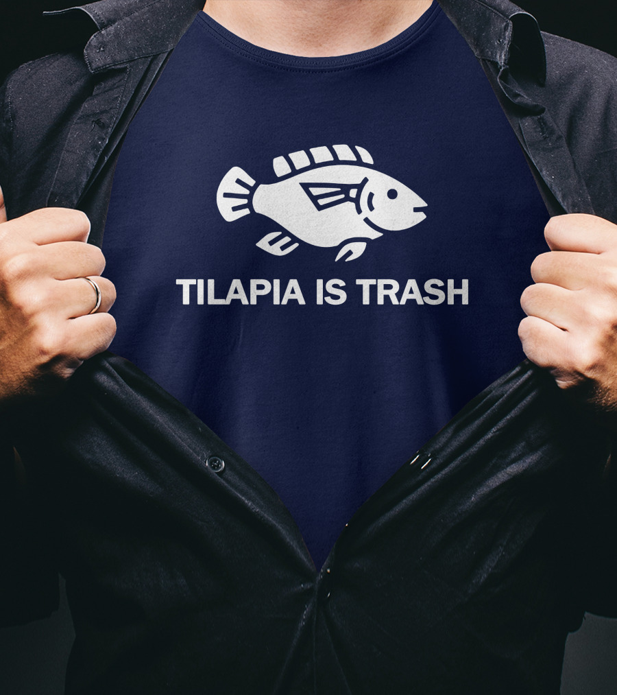 Soulp Merch Tilapia Is Trash Graphic Fish T-Shirt