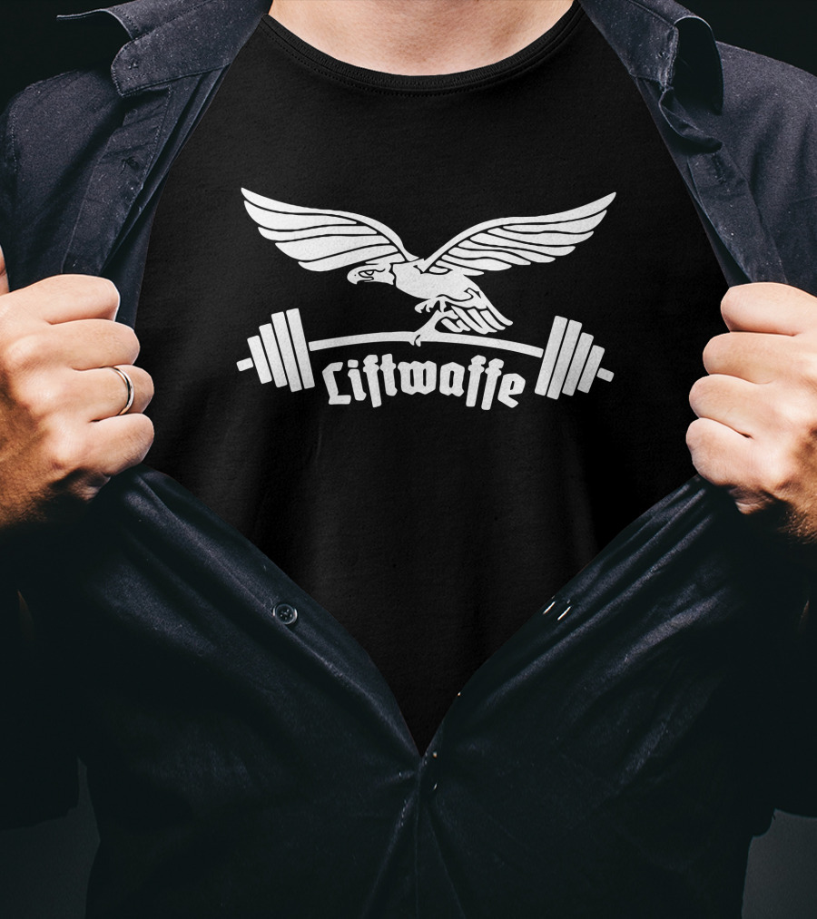 Revolt Noir Merch Liftwaffe Eagle Barbell T-Shirt