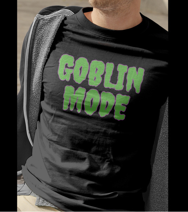 Shitheadsteve Goblin Mode Merch Green Drip Text T-Shirt