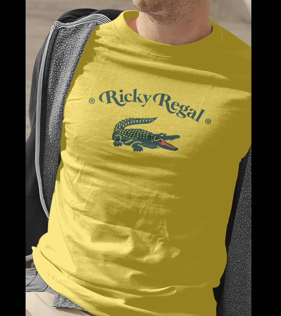 Lacoste Ricky Regal Yellow Crocodile Logo Apparel Collaboration T-Shirt