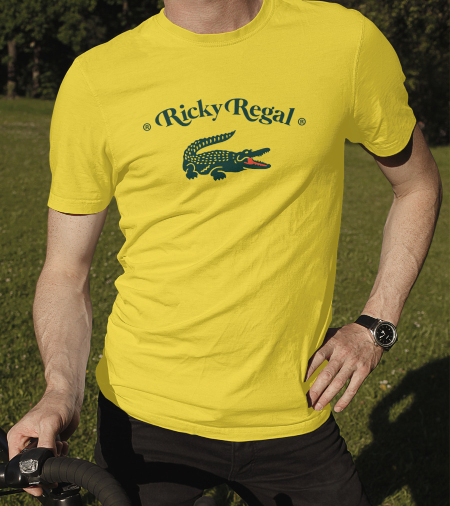 Lacoste Ricky Regal Yellow Crocodile Logo Apparel Collaboration T-Shirt