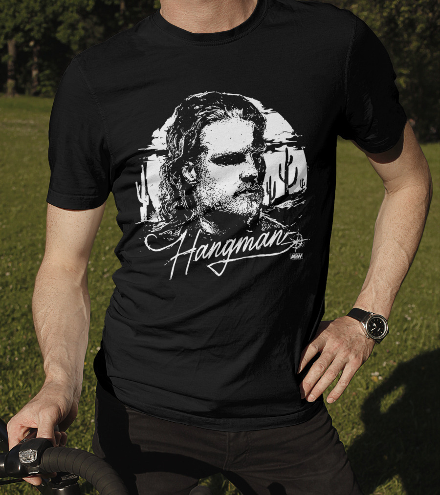 All Elite Wrestling Hangman Adam Page AEW Lonestar Cactus Desert Scene T-Shirt