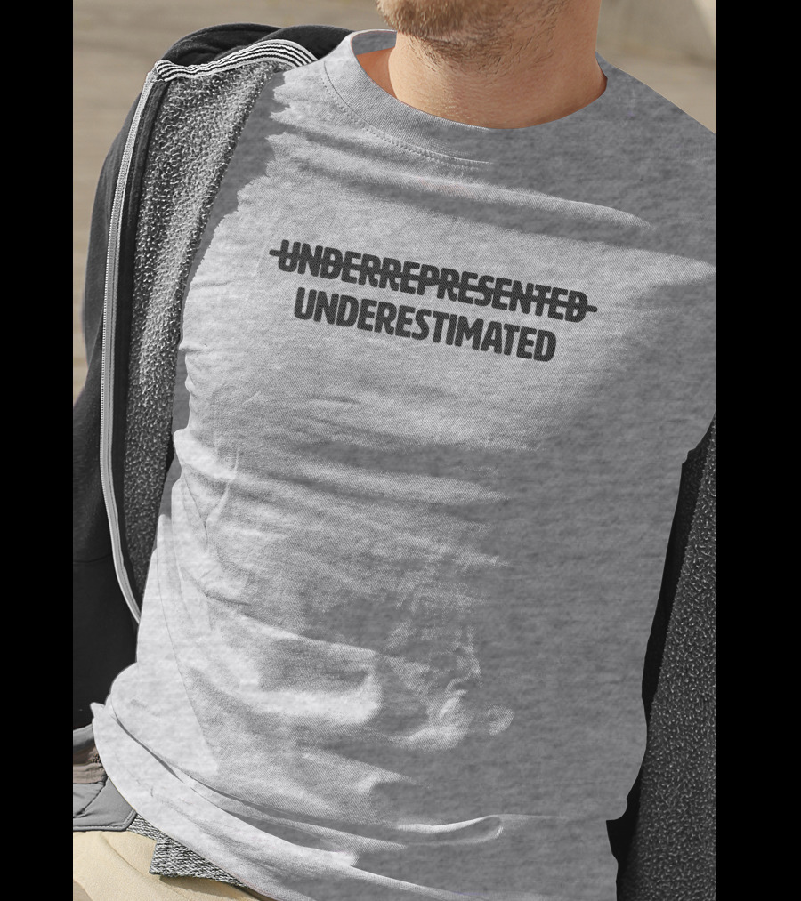 Underrepresented Strikethrough Underestimated Cotton Bureau T-Shirt