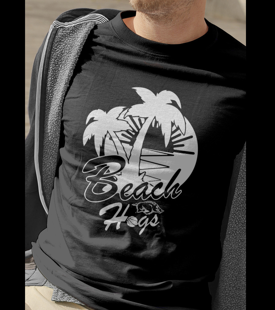 Eric Musselman Beach Hogs 15 Arkansas Razorback Men's Basketball Palm Trees @Razorbackmbb T-Shirt