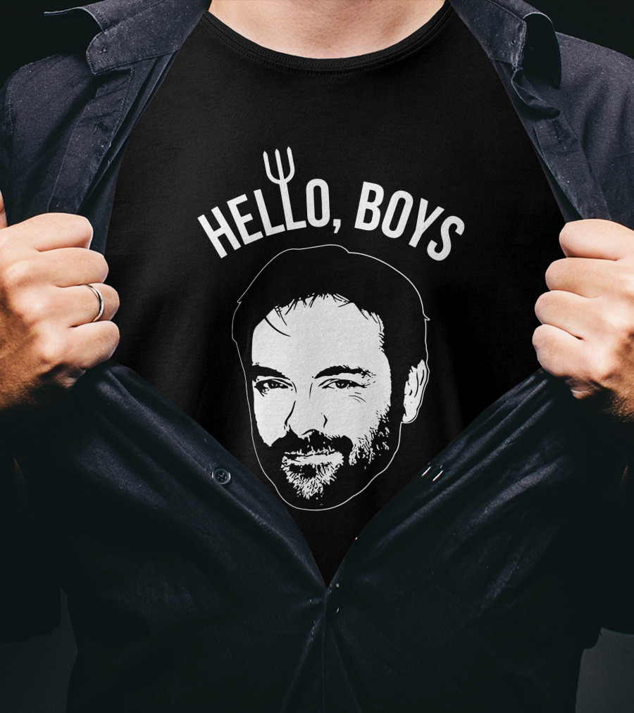 Mark Sheppard Merch Hello Boys Crowley Face T-Shirt