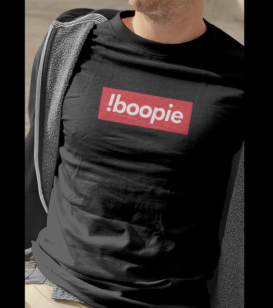 Boopieverse A Mellow Boop Merch Boopie Box Exclamation Boopie Red Block T-Shirt
