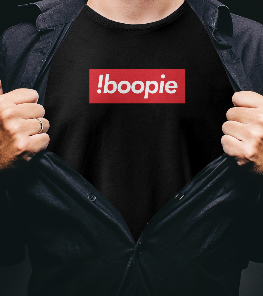 Boopieverse A Mellow Boop Merch Boopie Box Exclamation Boopie Red Block T-Shirt