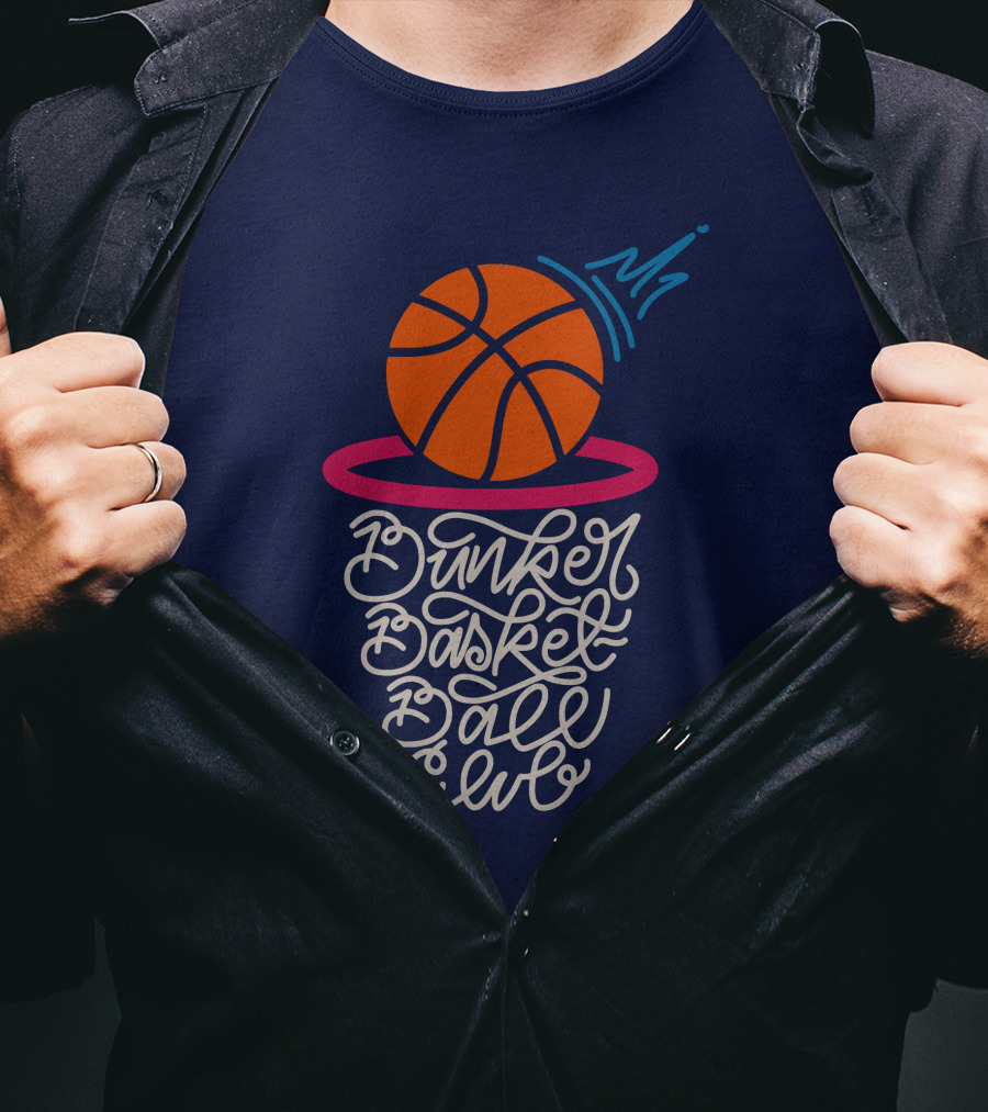 Bunker Branding Basketball Club Ball Net Script T-Shirt