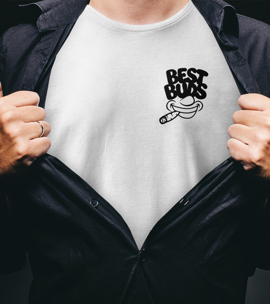 Best Buds Merch Best Buds Smiling Face With Joint T-Shirt