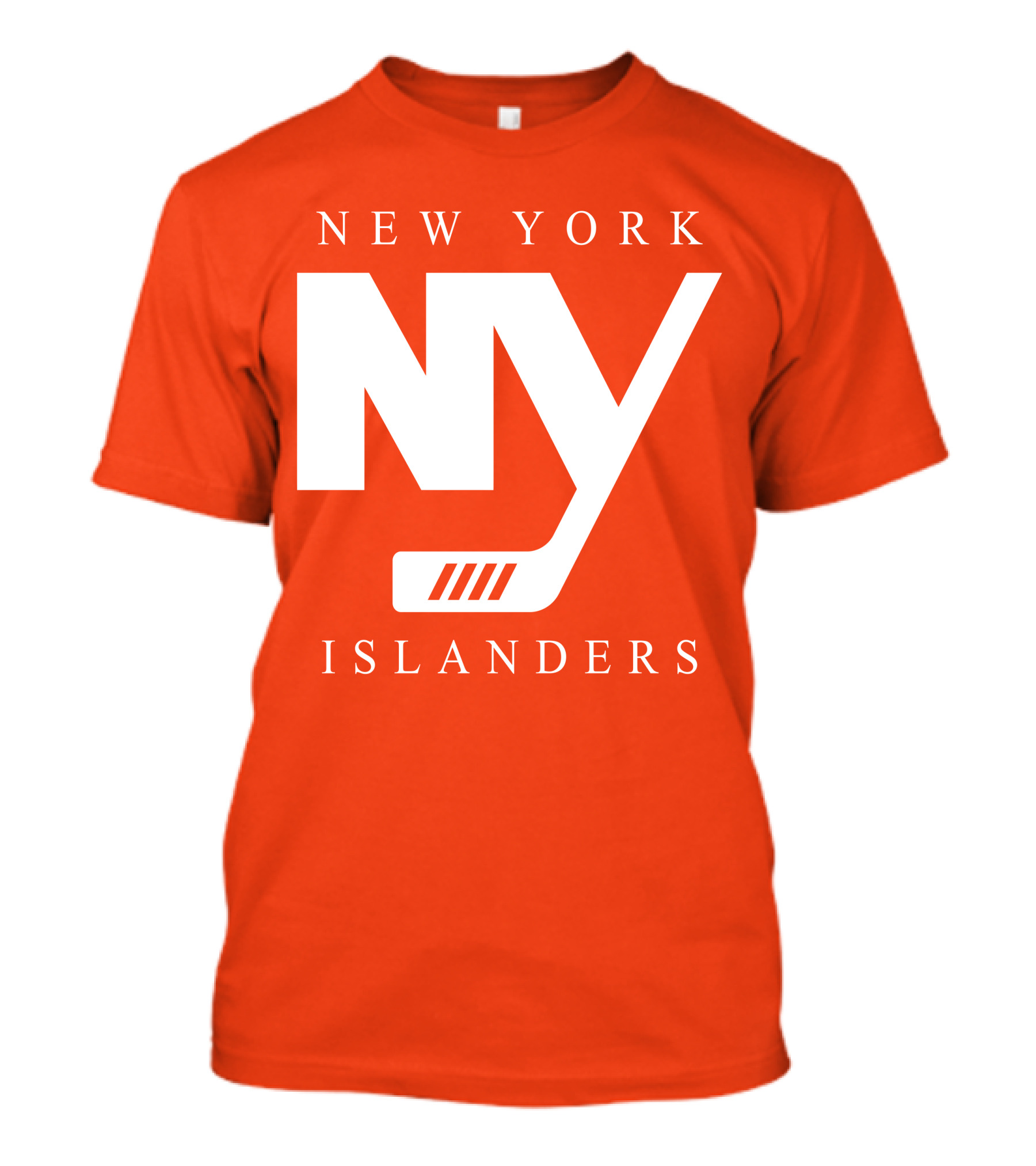 New York Islanders NY Hockey Text Stamp T-Shirt