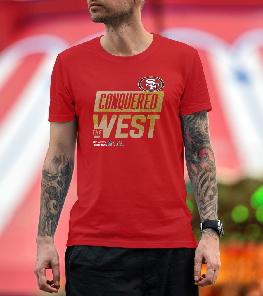 San Francisco 49Ers Conquered The West NFL Logo 49ers Shop T-Shirt