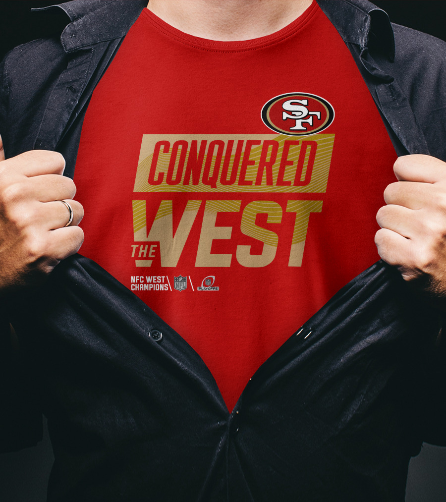 San Francisco 49Ers Conquered The West NFL Logo 49ers Shop T-Shirt