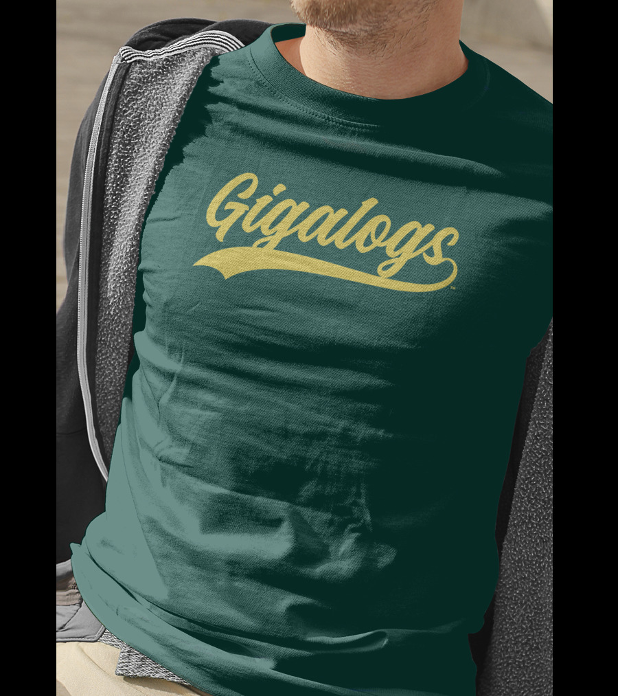 Gigalogs Classic Script Yellow T-Shirt
