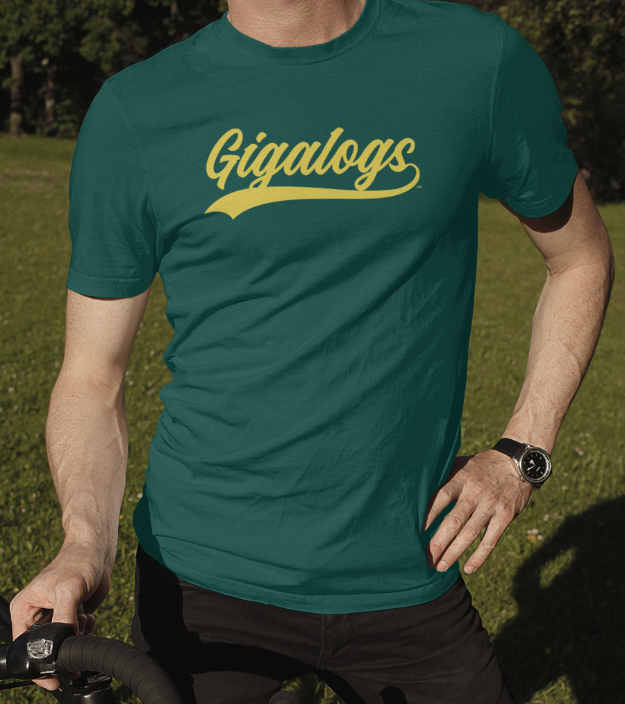 Gigalogs Classic Script Yellow T-Shirt