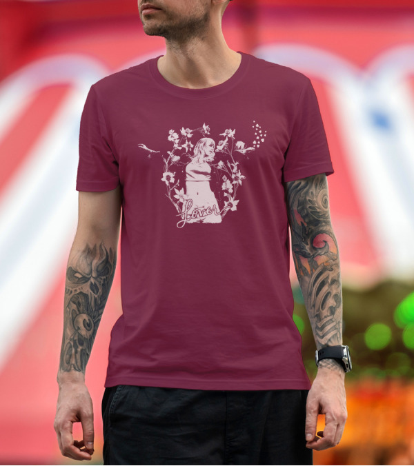 Premium T-Shirt: Taylor Swift Lover Floral Silhouette Summer T-Shirt Taylor Swift Lover Floral Silhouette Summer T-Shirt
