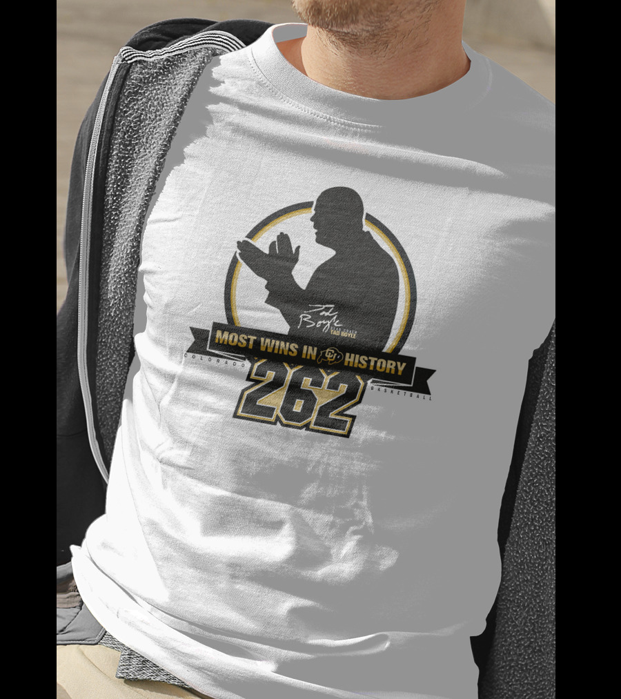 Tad Boyle Most Wins In Colorado Basketball History 262 T-Shirt