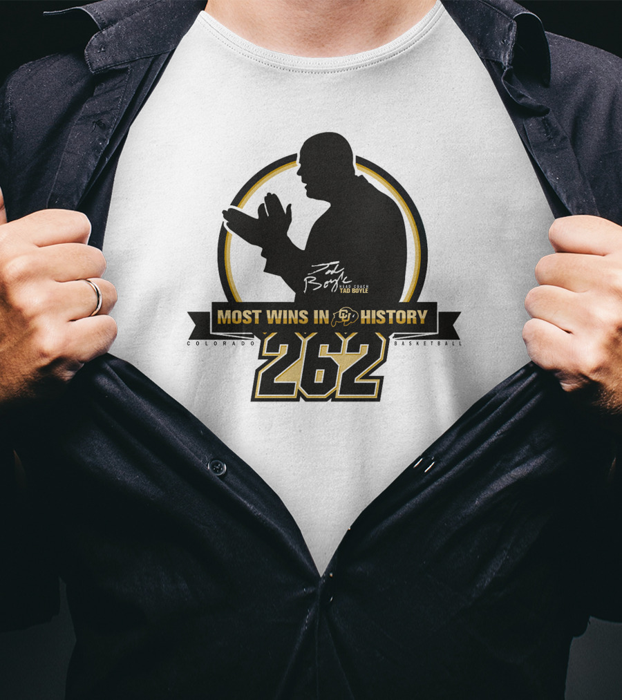 Tad Boyle Most Wins In Colorado Basketball History 262 T-Shirt