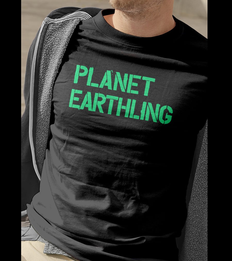 Punkmasters Planet Earthling Bold Green Text T-Shirt