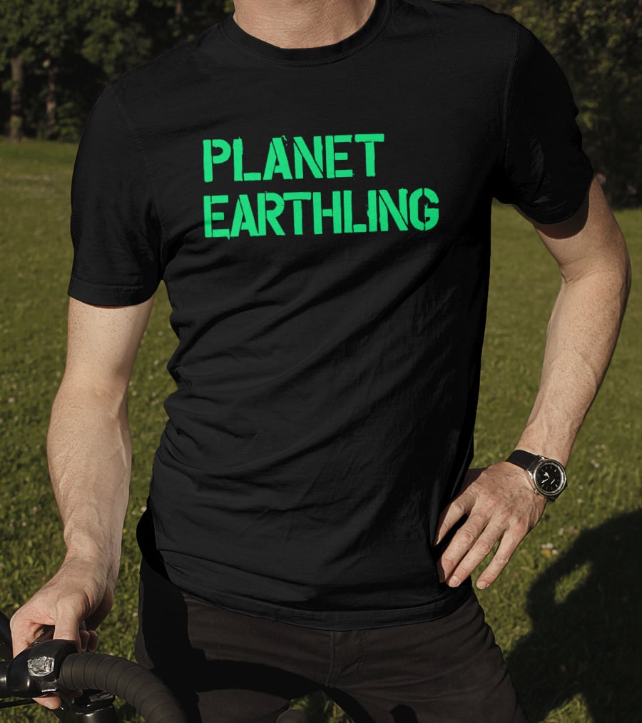 Punkmasters Planet Earthling Bold Green Text T-Shirt