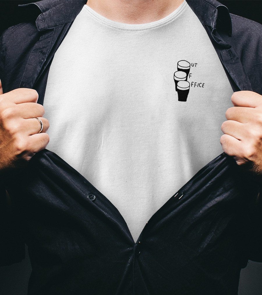 Hephee Out Of Office Pint Glasses Text T-Shirt