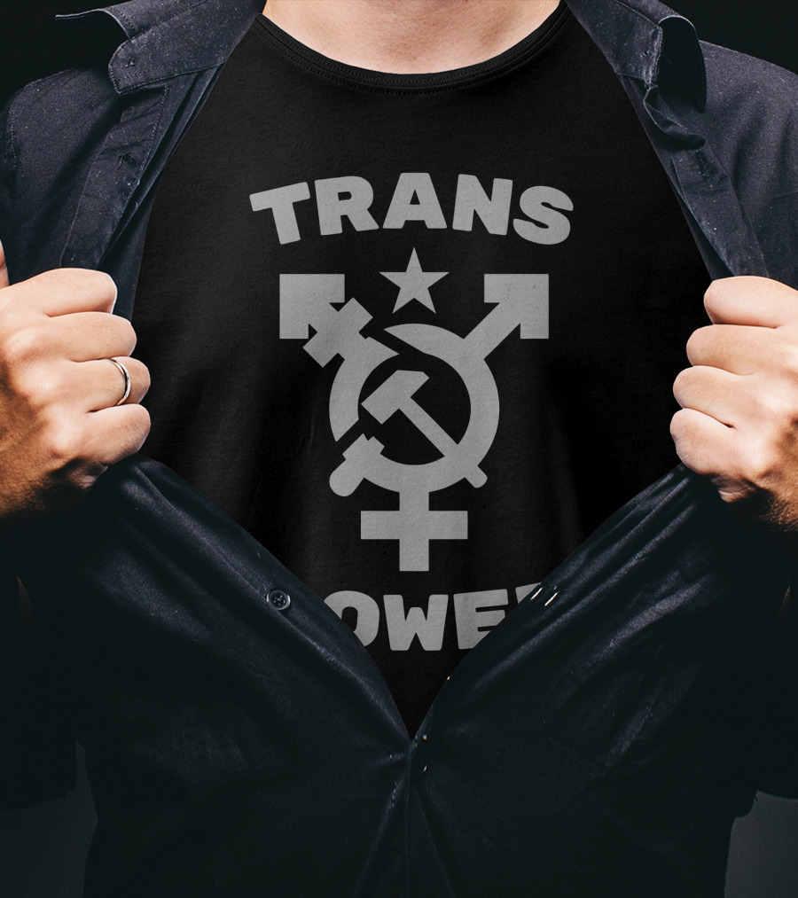 Trans Power Hammer And Sickle Star T-Shirt