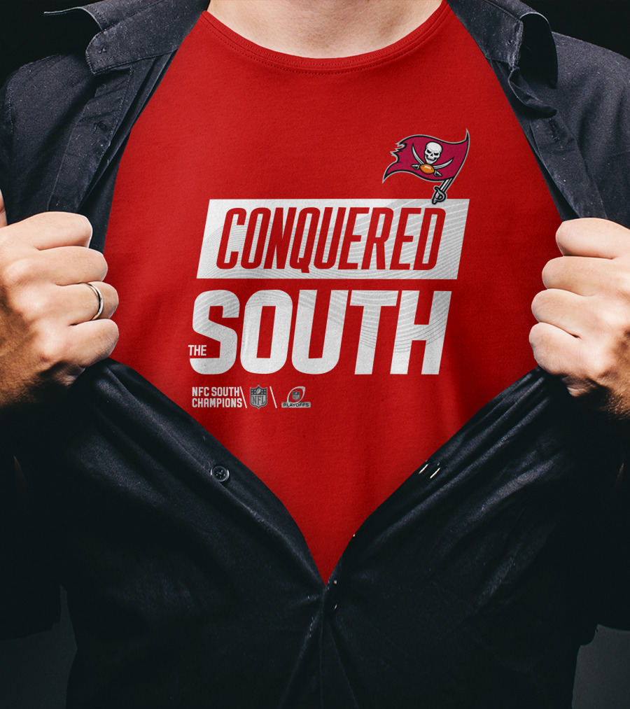 Tampa Bay Buccaneers Conquered South NFL Playoffs Shirt Red T-Shirt