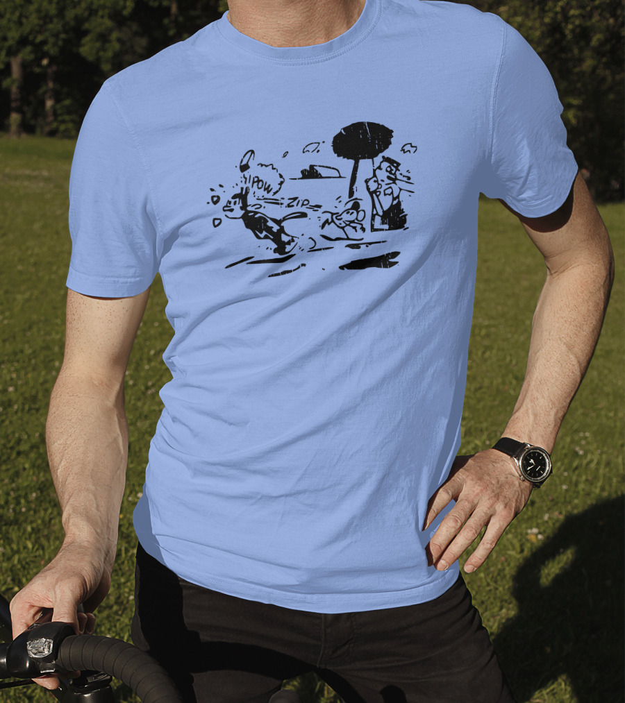 Krazy Kat Jules Pow Zip Comic Scene T-Shirt